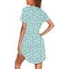 image:imageEkouaer Nightgowns for Women Button Down Night Gowns Short Sleeve Sleep Shirt V Neck Nightshirt Soft Sleepwear Pajams DressGreen Floral
