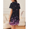 image:imageEkouaer Nightgowns for Women Button Down Sleep Shirt Short Sleeve NightShirts Boyfriend Sleepdress Soft Pajama DressPink Flower