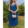 image:imageEkouaer Nightgowns for Women Cotton Long Night Gown Sleeveless Sleep Dress Victorian Nightdress Ladies SleepwearBlue Dot