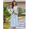 image:imageEkouaer Nightgowns for Women Cotton Long Night Gown Sleeveless Sleep Dress Victorian Nightdress Ladies SleepwearBlue Florals