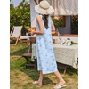 image:imageEkouaer Nightgowns for Women Cotton Long Night Gown Sleeveless Sleep Dress Victorian Nightdress Ladies SleepwearBlue Florals