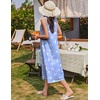 image:imageEkouaer Nightgowns for Women Cotton Long Night Gown Sleeveless Sleep Dress Victorian Nightdress Ladies SleepwearBlue White Birds