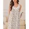 image:imageEkouaer Nightgowns for Women Cotton Long Night Gown Sleeveless Sleep Dress Victorian Nightdress Ladies SleepwearColrful Florals