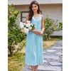 image:imageEkouaer Nightgowns for Women Cotton Long Night Gown Sleeveless Sleep Dress Victorian Nightdress Ladies SleepwearCyan