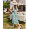 image:imageEkouaer Nightgowns for Women Cotton Long Night Gown Sleeveless Sleep Dress Victorian Nightdress Ladies SleepwearGreen White Florals