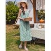 image:imageEkouaer Nightgowns for Women Cotton Long Night Gown Sleeveless Sleep Dress Victorian Nightdress Ladies SleepwearGreen White Florals