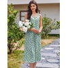 image:imageEkouaer Nightgowns for Women Cotton Long Night Gown Sleeveless Sleep Dress Victorian Nightdress Ladies SleepwearGreen White Florals