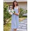 image:imageEkouaer Nightgowns for Women Cotton Long Night Gown Sleeveless Sleep Dress Victorian Nightdress Ladies SleepwearLight Blue