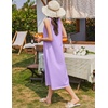 image:imageEkouaer Nightgowns for Women Cotton Long Night Gown Sleeveless Sleep Dress Victorian Nightdress Ladies SleepwearLight Purple