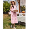 image:imageEkouaer Nightgowns for Women Cotton Long Night Gown Sleeveless Sleep Dress Victorian Nightdress Ladies SleepwearPink Florals