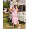 image:imageEkouaer Nightgowns for Women Cotton Long Night Gown Sleeveless Sleep Dress Victorian Nightdress Ladies SleepwearPink Florals