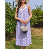 image:imageEkouaer Nightgowns for Women Cotton Long Night Gown Sleeveless Sleep Dress Victorian Nightdress Ladies SleepwearPurple Abstract Dots