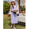 image:imageEkouaer Nightgowns for Women Cotton Long Night Gown Sleeveless Sleep Dress Victorian Nightdress Ladies SleepwearPurple Abstract Dots