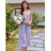 image:imageEkouaer Nightgowns for Women Cotton Long Night Gown Sleeveless Sleep Dress Victorian Nightdress Ladies SleepwearPurple Abstract Dots