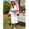 image:imageEkouaer Nightgowns for Women Cotton Long Night Gown Sleeveless Sleep Dress Victorian Nightdress Ladies SleepwearWhite