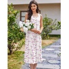 image:imageEkouaer Nightgowns for Women Cotton Long Night Gown Sleeveless Sleep Dress Victorian Nightdress Ladies SleepwearWhite Pink Line Florals