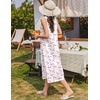 image:imageEkouaer Nightgowns for Women Cotton Long Night Gown Sleeveless Sleep Dress Victorian Nightdress Ladies SleepwearWhite Pink Line Florals