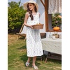 image:imageEkouaer Nightgowns for Women Cotton Long Night Gown Sleeveless Sleep Dress Victorian Nightdress Ladies SleepwearWhite Purple Florals