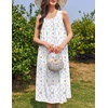 image:imageEkouaer Nightgowns for Women Cotton Long Night Gown Sleeveless Sleep Dress Victorian Nightdress Ladies SleepwearWhite Purple Florals