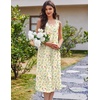 image:imageEkouaer Nightgowns for Women Cotton Long Night Gown Sleeveless Sleep Dress Victorian Nightdress Ladies SleepwearYellow Green Leaf