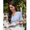 image:imageEkouaer Nightgowns for Women Cotton Night Gowns Pleated Nightshirts Henley V Neck Sleepshirts Short Sleeve SleepwearPink  Yellow Tie Dye