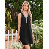 image:imageEkouaer Nightgowns for Women Cotton Night Gowns Tank Night Shirts Sleeveless Sleep Dress Button Sleep Shirts Henley SleepwearBlack