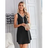 image:imageEkouaer Nightgowns for Women Cotton Night Gowns Tank Night Shirts Sleeveless Sleep Dress Button Sleep Shirts Henley SleepwearBlack