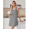 image:imageEkouaer Nightgowns for Women Cotton Night Gowns Tank Night Shirts Sleeveless Sleep Dress Button Sleep Shirts Henley SleepwearBlack Floral