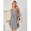 image:imageEkouaer Nightgowns for Women Cotton Night Gowns Tank Night Shirts Sleeveless Sleep Dress Button Sleep Shirts Henley SleepwearBlack Floral