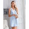 image:imageEkouaer Nightgowns for Women Cotton Night Gowns Tank Night Shirts Sleeveless Sleep Dress Button Sleep Shirts Henley SleepwearBlue Big Flower