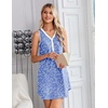 image:imageEkouaer Nightgowns for Women Cotton Night Gowns Tank Night Shirts Sleeveless Sleep Dress Button Sleep Shirts Henley SleepwearBlue Flowers