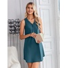 image:imageEkouaer Nightgowns for Women Cotton Night Gowns Tank Night Shirts Sleeveless Sleep Dress Button Sleep Shirts Henley SleepwearBlue Green