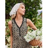 image:imageEkouaer Nightgowns for Women Cotton Night Gowns Tank Night Shirts Sleeveless Sleep Dress Button Sleep Shirts Henley SleepwearBrown Leopard Print