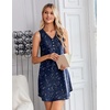 image:imageEkouaer Nightgowns for Women Cotton Night Gowns Tank Night Shirts Sleeveless Sleep Dress Button Sleep Shirts Henley SleepwearDeep Blue Starry Sky