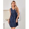 image:imageEkouaer Nightgowns for Women Cotton Night Gowns Tank Night Shirts Sleeveless Sleep Dress Button Sleep Shirts Henley SleepwearDeep Blue Starry Sky
