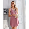 image:imageEkouaer Nightgowns for Women Cotton Night Gowns Tank Night Shirts Sleeveless Sleep Dress Button Sleep Shirts Henley SleepwearGray Purple Red