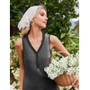 image:imageEkouaer Nightgowns for Women Cotton Night Gowns Tank Night Shirts Sleeveless Sleep Dress Button Sleep Shirts Henley SleepwearMedium Grey