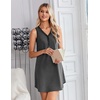 image:imageEkouaer Nightgowns for Women Cotton Night Gowns Tank Night Shirts Sleeveless Sleep Dress Button Sleep Shirts Henley SleepwearMedium Grey