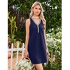 image:imageEkouaer Nightgowns for Women Cotton Night Gowns Tank Night Shirts Sleeveless Sleep Dress Button Sleep Shirts Henley SleepwearNavy Blue