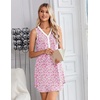image:imageEkouaer Nightgowns for Women Cotton Night Gowns Tank Night Shirts Sleeveless Sleep Dress Button Sleep Shirts Henley SleepwearPink Floral