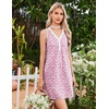 image:imageEkouaer Nightgowns for Women Cotton Night Gowns Tank Night Shirts Sleeveless Sleep Dress Button Sleep Shirts Henley SleepwearPink Floral