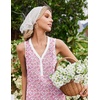 image:imageEkouaer Nightgowns for Women Cotton Night Gowns Tank Night Shirts Sleeveless Sleep Dress Button Sleep Shirts Henley SleepwearPink Floral