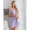 image:imageEkouaer Nightgowns for Women Cotton Night Gowns Tank Night Shirts Sleeveless Sleep Dress Button Sleep Shirts Henley SleepwearPurple Floral