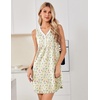 image:imageEkouaer Nightgowns for Women Cotton Night Gowns Tank Night Shirts Sleeveless Sleep Dress Button Sleep Shirts Henley SleepwearYellow Flowers