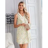 image:imageEkouaer Nightgowns for Women Cotton Night Gowns Tank Night Shirts Sleeveless Sleep Dress Button Sleep Shirts Henley SleepwearYellow Flowers