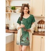 image:imageEkouaer Nightgowns for Women Short Sleeve Sleep Shirts V Neck Nightshirts Soft Sleepshirt Caual T Shirt SleepdressFloral Green