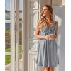 image:imageEkouaer Nightgowns for Women Sleeveless Sleep Shirt Tank Night Gown V Neck Chemise Pleated Night Shirt Soft Sleep DressGray Floral