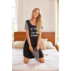 image:imageEkouaer Nightgowns for Women Soft Sleep Shirts with Pockets Short Sleeves Printed Crewneck NightshirtBlack