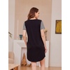 image:imageEkouaer Nightgowns for Women Soft Sleep Shirts with Pockets Short Sleeves Printed Crewneck NightshirtBlack Ma Ma Mummy