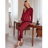 image:imageEkouaer Nursing Pajama Set Long Sleeve Maternity Clothes Labor Pregnancy Pjs Breastfeeding Thermal Underwear SleepwearBlack Red Plaid